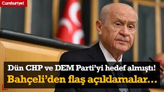 CANLI Dün CHP ve DEM Partiyi hedef almıştı MHP lideri Devlet Bahçeliden flaş açıklamalar [upl. by Anrahs767]