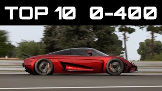 TOP 10 FASTEST 0400 CARS  Forza Motorsport 7  Crazy Accelerations [upl. by Ahern]