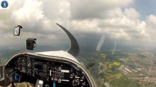 Short Flight with Scheibe Falke SF 25 C in May [upl. by Boorer267]