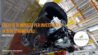 Credito dimposta per investimenti in beni strumentali [upl. by Larina]