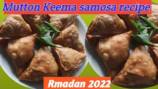 Mutton samosa recipe Eaid special keema samosa resipi 2022😋 [upl. by Ylellan]