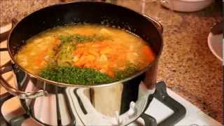 Preparing Simple Chicken and Barley Soup [upl. by Koch]