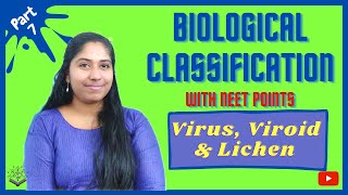 NCERT Chapter 2  Biological Classification in Malayalam Virus Viroids amp Lichens  Part7 [upl. by Sylvester]