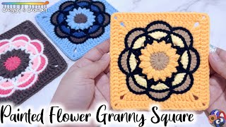 Crochet Bandana  Flower Granny Square  Crochet Flower [upl. by Thistle705]