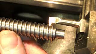 Screw cutting an internal Acme thread [upl. by Chilcote]