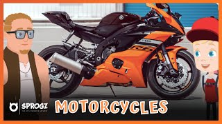 Motorcycle Videos For Kids  Fun Motorcycle Facts For Toddlers To Learn About Motorbikes  Sprogz [upl. by Karolina]