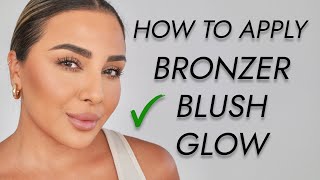 HOW TO APPLY BRONZER BLUSH AND HIGHLIGHTER TOGETHER  NINA UBHI [upl. by Nnylannej712]