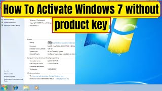 How to Activate Windows 7 Without Product Key  StepbyStep Guide [upl. by Acebber930]