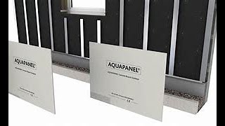 Installation of Knauf Aquapanel outdoor panel on exterior wall [upl. by Meerak]