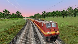 MUMBAIAMRITSAR PASCHIM SF EXPRESS  Indian Train Simulator  RAILROAD  BUMPY RAILROAD  WAP 4 [upl. by Hait]