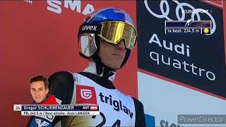 Gregor Schlierenzauer  2535 m Fall Planica 201718 [upl. by Stalker537]