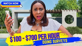 8 Websites That Will Pay You US100US700 PER HOUR To Do SURVEYS [upl. by Auqenahs279]