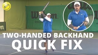 TwoHanded Backhand Quick Fix [upl. by Arlene425]