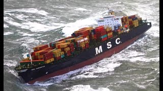 Top 10 Biggest Container Ships In Storm Strong Waves at Sea [upl. by Hakkeber205]