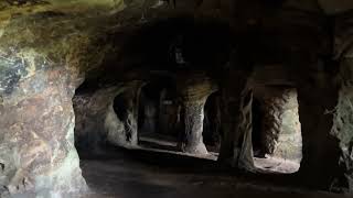 Inside the Grotto caves at Hawkstone Follies Hawkstone Park WestonunderRedcastle Shropshire [upl. by Dennet]