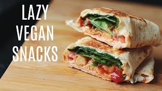 Super Lazy Vegan Snack Ideas  healthy  easy [upl. by Alamac415]