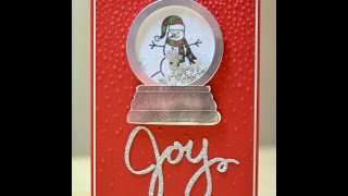 No109  Snowman Shaker Card  JanB UK Stampin Up Demonstrator Independent [upl. by Annod]