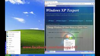 Change Windows XP Start Menu to Classic view [upl. by Einimod913]