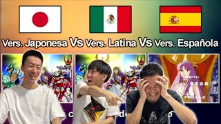 Japoneses Reaccionan al Doblaje Español VS Latino VS Japonés Comparación de Doblajes [upl. by Dnalevelc273]