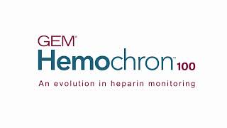 Gem Hemochron 100 Whole Blood Hemostasis System [upl. by Llehcim]