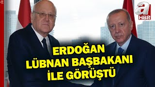 Başkan Erdoğan Lübnan Başbakanı Necip Mikatiyi Türkevinde kabul etti  A Haber [upl. by Bolten226]