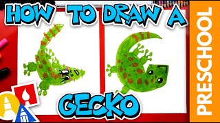 How To Draw A Gecko  Letter G  Preschool [upl. by Ree40]