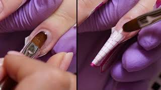 Allungamento su Nailform con Acrygel ed applicazione Gel Midi [upl. by Fulvia]