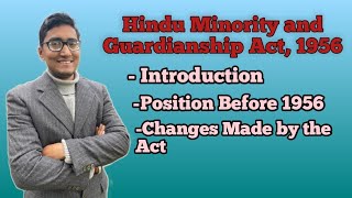 Hindu Minority and Guardianship Act1956 part1 introduction of hindu minority and guardianship act [upl. by Ut]