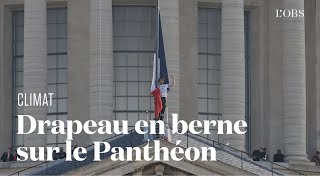 Un militant écologiste met en berne le drapeau du Panthéon pour dénoncer linaction climatique [upl. by Campagna600]