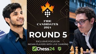 FIDE CANDIDATES 2024 DAY 5  Commentary by Samay Tania Sahil [upl. by Ilrahc]