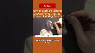 How to Build up Shading and Color Over a Grisaille Portrait Painting Part 12 Check comment section [upl. by Knah702]