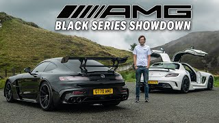 GT vs SLS AMG Black Series Headtohead Review  Henry Catchpole  The Drivers Seat [upl. by Ennayhc]