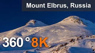 360 video Journey to Elbrus Mountain Russia Teaser 8K aerial video [upl. by Montano]