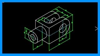 Autocad  Círculos en isométrico Dibujar pieza con elipses isométricas Tutorial en español HD [upl. by Reid]