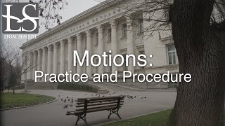 Motions Practice and Procedure [upl. by Rempe161]