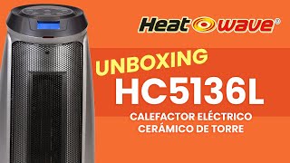 Calefactor eléctrico cerámico de torre modelo HC5136L  Heatwave [upl. by Malissa]