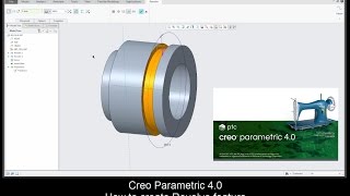 PTC Creo 40 tutorial How to create Revolve feature in Creo [upl. by Ellehcsar]