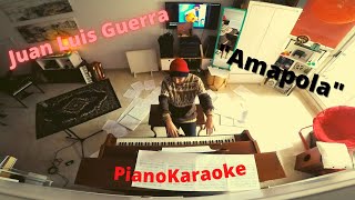 Juan Luis Guerra  Amapola Partitura  PianoKaraoke [upl. by Anawat]