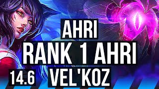 AHRI vs VELKOZ MID  Rank 1 Ahri 603 67 winrate Rank 10 Dominating  TR Challenger  146 [upl. by Amary]