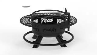 14503 Bond 48in Yellowstone Wood Burning Fire Pit with Grill [upl. by Joni640]