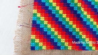 Colourful ason designColourful ason patternCross stitch ason design [upl. by Monie]