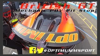 Optimum Motorsport  British GT pit stop  helmet cam [upl. by Darelle]