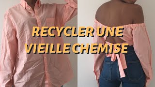 RECYCLING  UPCYCLING  Chemise homme en crop top [upl. by Odelia984]