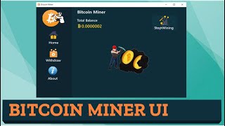 Bitcoin Miner UI Design in C Winform [upl. by Alleuqcaj]