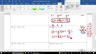 Factoring examples 4  9 quotxquot method [upl. by Ebanreb646]