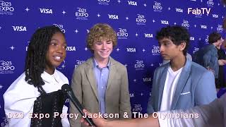 Percy Jackson and the Olympians cast Walker Scobell  Leah Sava Jeffries  and Aryan Simhadri [upl. by Lebar927]