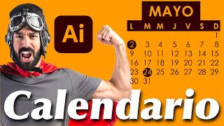 CREAR CALENDARIO EN ADOBE ILLUSTRATOR  ADOBE ILLUSTRATOR TUTORIAL [upl. by Ecaroh]