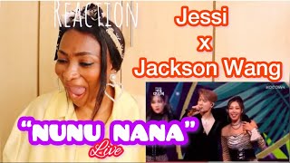 FIRST TIME REACTING TO JESSI FEAT JACKSON WANG “NUNU NANA” Live at KBS world [upl. by Skelton]