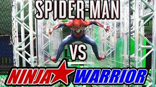 SpiderMan VS Ninja Warrior Course [upl. by Aihcats]