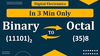 Binary to Octal how to convert [upl. by Eppillihp]